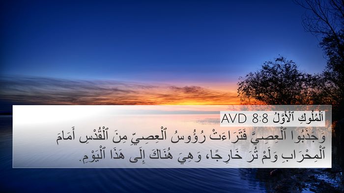 اَلْمُلُوكِ ٱلْأَوَّلُ 8:8 AVD Bible Verse Image