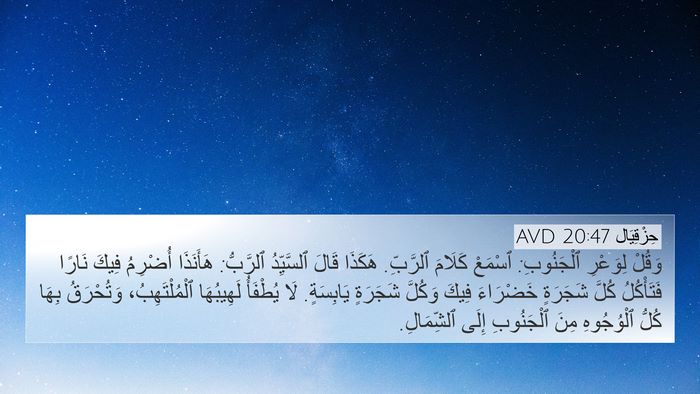 حِزْقِيَال 20:47 AVD Bible Verse Image