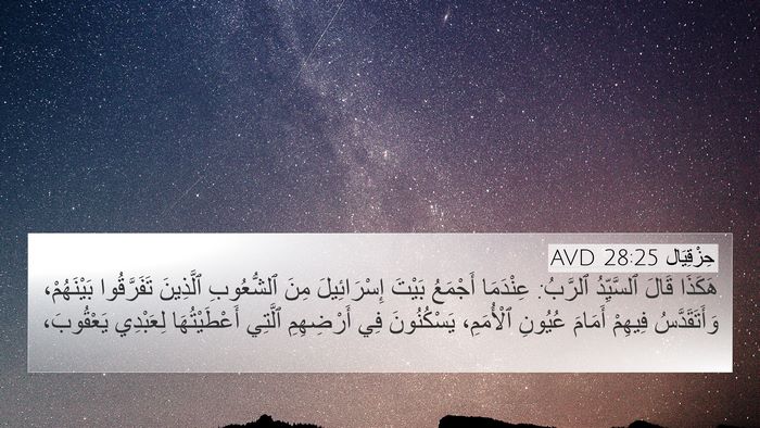 حِزْقِيَال 28:25 AVD Bible Verse Image