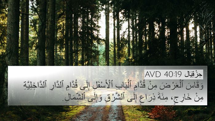 حِزْقِيَال 40:19 AVD 4K Wallpaper - وَقَاسَ ٱلْعَرْضَ مِنْ - 4K Wallpaper Bible Verse