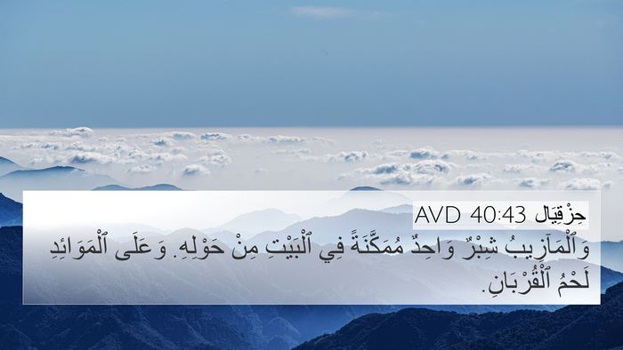 حِزْقِيَال 40:43 AVD 4K Wallpaper - وَٱلْمَآزِيبُ شِبْرٌ - 4K Wallpaper Bible Verse
