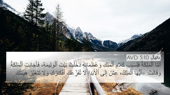 دَانِيآل 5:10 AVD 4K Wallpaper - أَمَّا ٱلْمَلِكَةُ - 4K Wallpaper Bible Verse
