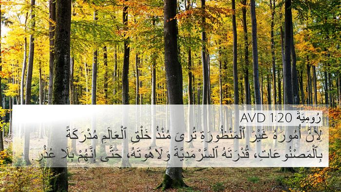 رُومِيَةَ 1:20 AVD Bible Verse Image