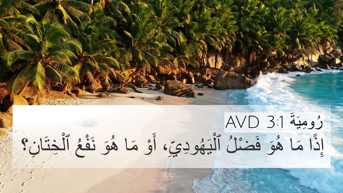 رُومِيَةَ 3:1 AVD 4K Wallpaper - إِذًا مَا هُوَ فَضْلُ - 4K Wallpaper Bible Verse