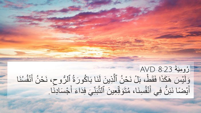 رُومِيَةَ 8:23 AVD Bible Verse Image