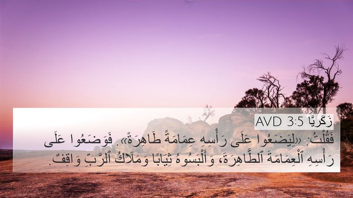 زَكَريَّا 3:5 AVD Bible Verse Image