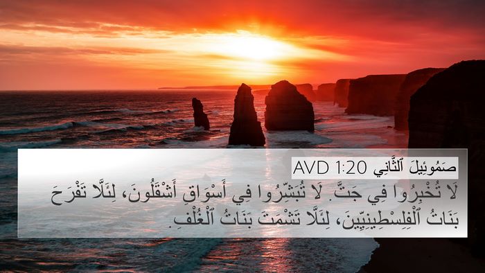 صَمُوئِيلَ ٱلثَّانِي 1:20 AVD Bible Verse Image
