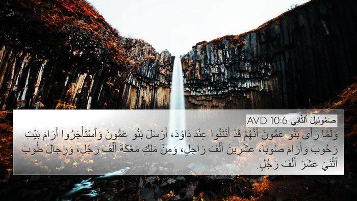 صَمُوئِيلَ ٱلثَّانِي 10:6 AVD Bible Verse Image
