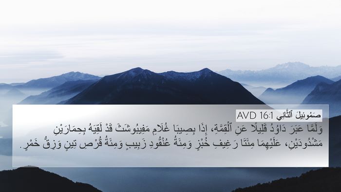 صَمُوئِيلَ ٱلثَّانِي 16:1 AVD Bible Verse Image