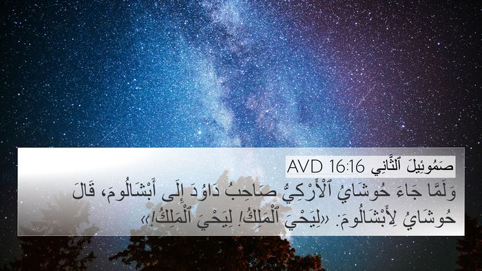 صَمُوئِيلَ ٱلثَّانِي 16:16 AVD Bible Verse Image