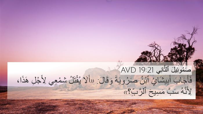 صَمُوئِيلَ ٱلثَّانِي 19:21 AVD 4K Wallpaper - فَأَجَابَ أَبِيشَايُ - 4K Wallpaper Bible Verse