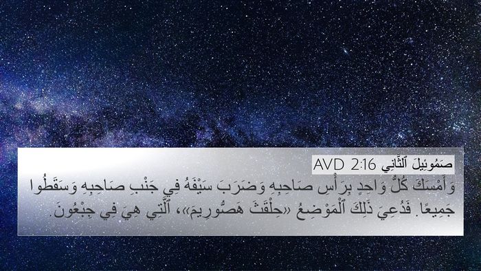 صَمُوئِيلَ ٱلثَّانِي 2:16 AVD Bible Verse Image