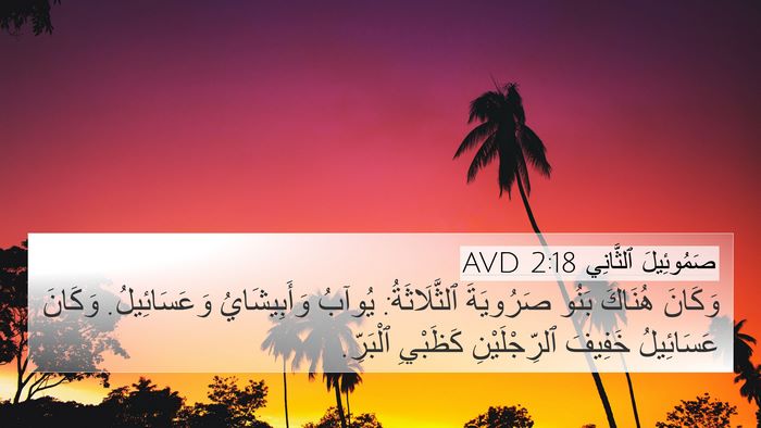 صَمُوئِيلَ ٱلثَّانِي 2:18 AVD Bible Verse Image