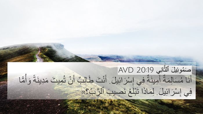 صَمُوئِيلَ ٱلثَّانِي 20:19 AVD Bible Verse Image
