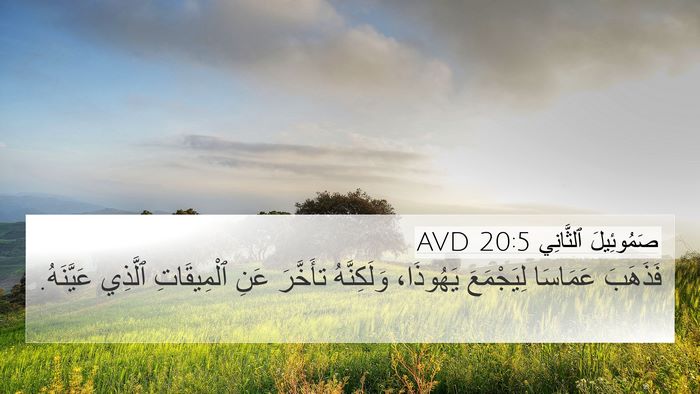 صَمُوئِيلَ ٱلثَّانِي 20:5 AVD 4K Wallpaper - فَذَهَبَ عَمَاسَا - 4K Wallpaper Bible Verse