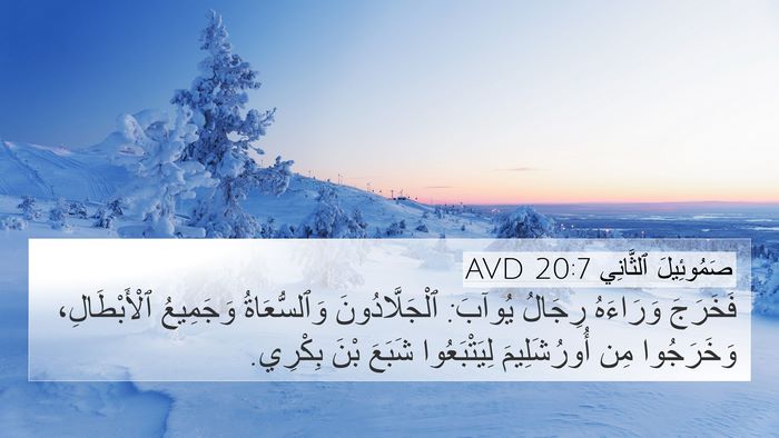 صَمُوئِيلَ ٱلثَّانِي 20:7 AVD Bible Verse Image