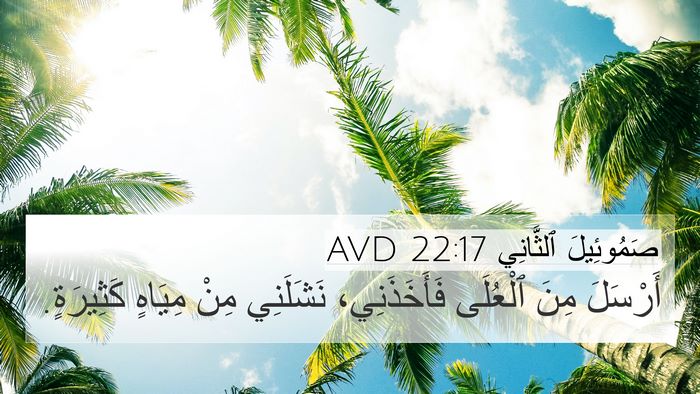 صَمُوئِيلَ ٱلثَّانِي 22:17 AVD 4K Wallpaper - أَرْسَلَ مِنَ ٱلْعُلَى - 4K Wallpaper Bible Verse