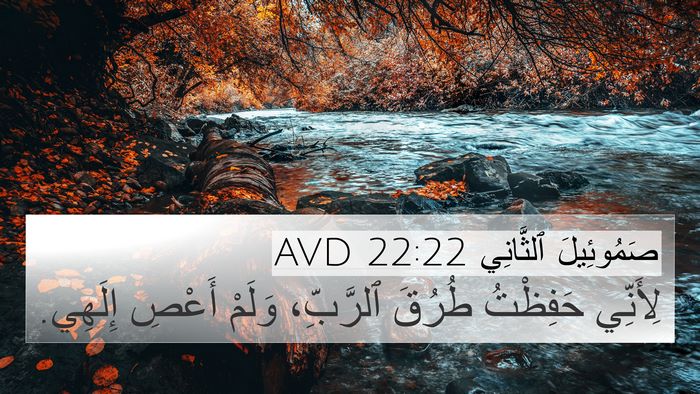 صَمُوئِيلَ ٱلثَّانِي 22:22 AVD 4K Wallpaper - لِأَنِّي حَفِظْتُ طُرُقَ - 4K Wallpaper Bible Verse