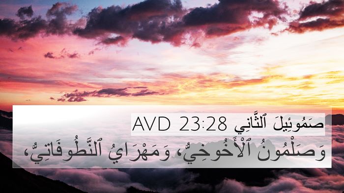 صَمُوئِيلَ ٱلثَّانِي 23:28 AVD Bible Verse Image