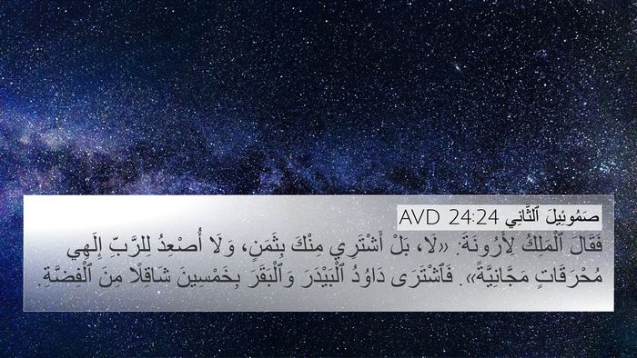 صَمُوئِيلَ ٱلثَّانِي 24:24 AVD Bible Verse Image