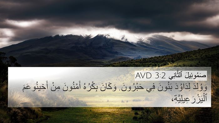 صَمُوئِيلَ ٱلثَّانِي 3:2 AVD Bible Verse Image