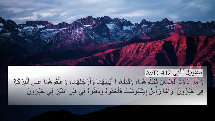 صَمُوئِيلَ ٱلثَّانِي 4:12 AVD Bible Verse Image