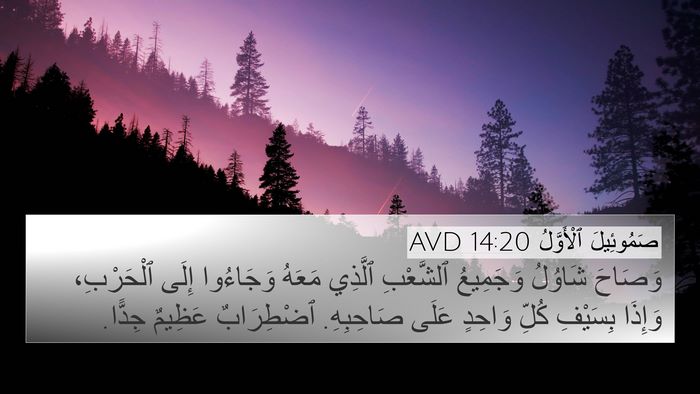 صَمُوئِيلَ ٱلْأَوَّلُ 14:20 AVD Bible Verse Image