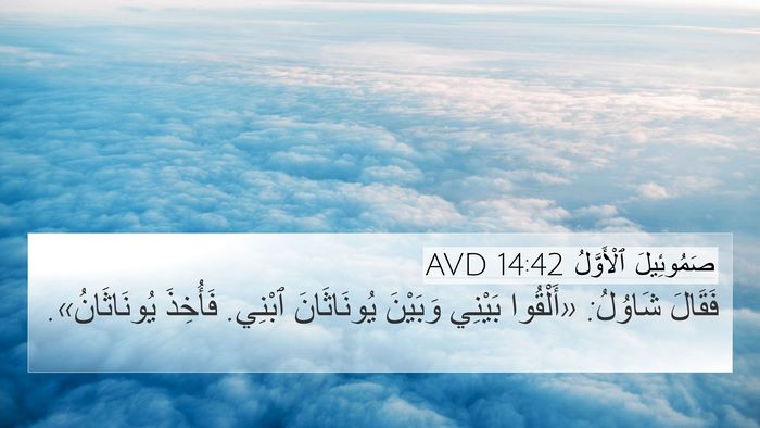 صَمُوئِيلَ ٱلْأَوَّلُ 14:42 AVD 4K Wallpaper - فَقَالَ شَاوُلُ: «أَلْقُوا - 4K Wallpaper Bible Verse