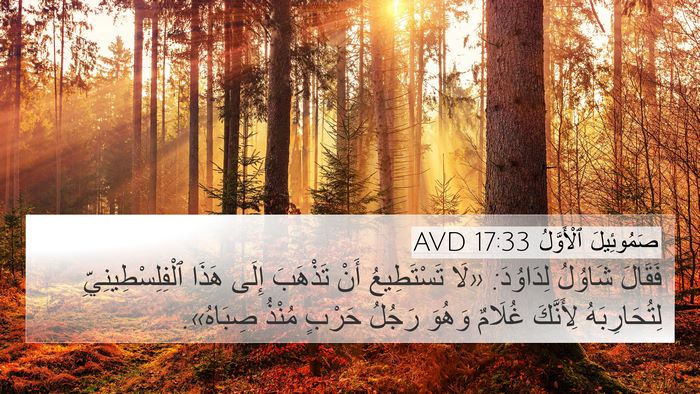 صَمُوئِيلَ ٱلْأَوَّلُ 17:33 AVD Bible Verse Image
