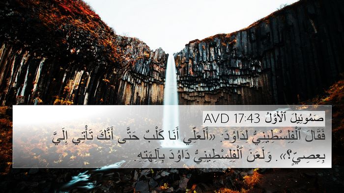 صَمُوئِيلَ ٱلْأَوَّلُ 17:43 AVD Bible Verse Image