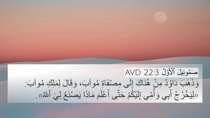 صَمُوئِيلَ ٱلْأَوَّلُ 22:3 AVD 4K Wallpaper - وَذَهَبَ دَاوُدُ مِنْ - 4K Wallpaper Bible Verse