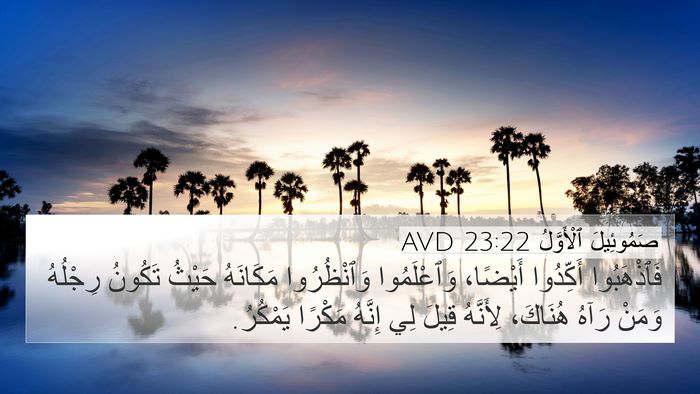 صَمُوئِيلَ ٱلْأَوَّلُ 23:22 AVD Bible Verse Image