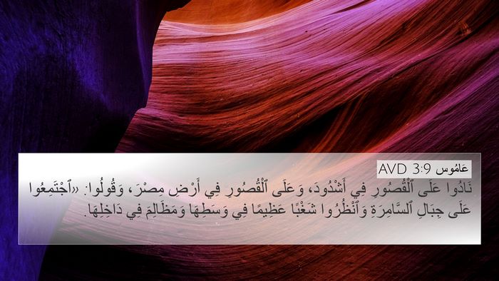 عَامُوس 3:9 AVD Bible Verse Image