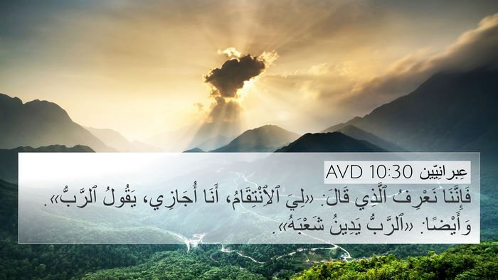 عِبرانِيّين 10:30 AVD Bible Verse Image