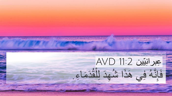 عِبرانِيّين 11:2 AVD 4K Wallpaper - فَإِنَّهُ فِي هَذَا شُهِدَ - 4K Wallpaper Bible Verse