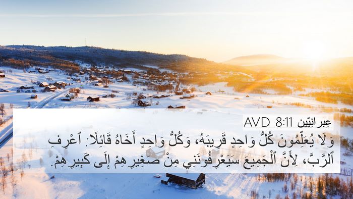 عِبرانِيّين 8:11 AVD 4K Wallpaper - وَلَا يُعَلِّمُونَ كُلُّ - 4K Wallpaper Bible Verse