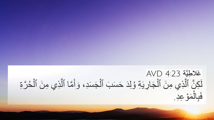 غَلاطِيَّة 4:23 AVD Bible Verse Image