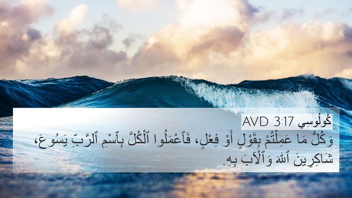 كُولُوسِي 3:17 AVD Bible Verse Image
