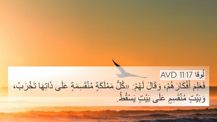لُوقا 11:17 AVD Bible Verse Image