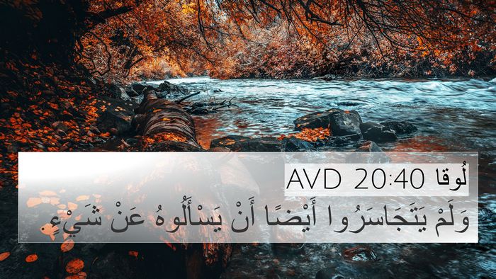 لُوقا 20:40 AVD Bible Verse Image