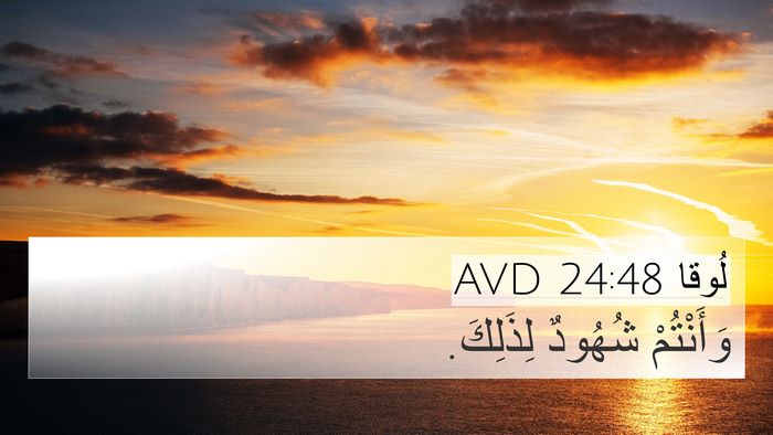 لُوقا 24:48 AVD Bible Verse Image