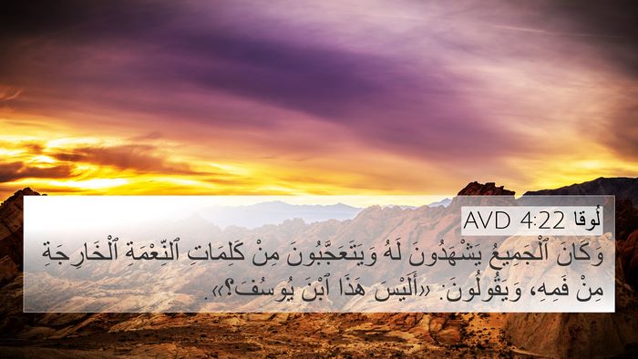 لُوقا 4:22 AVD Bible Verse Image