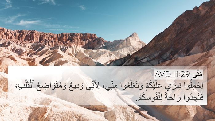 مَتَّى 11:29 AVD Bible Verse Image
