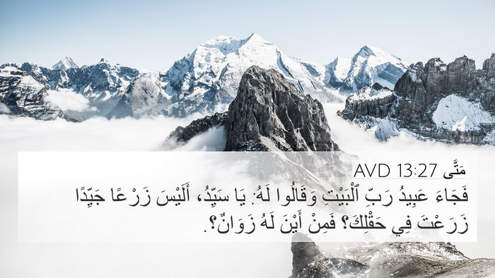 مَتَّى 13:27 AVD 4K Wallpaper - فَجَاءَ عَبِيدُ رَبِّ - 4K Wallpaper Bible Verse
