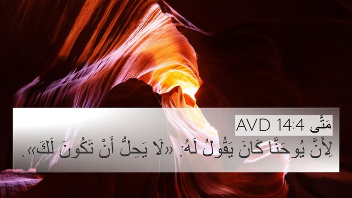 مَتَّى 14:4 AVD Bible Verse Image