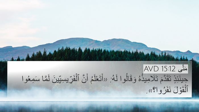 مَتَّى 15:12 AVD 4K Wallpaper - حِينَئِذٍ تَقَدَّمَ - 4K Wallpaper Bible Verse