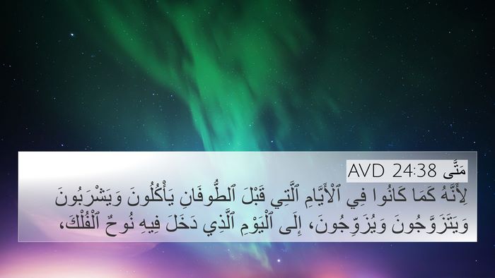 مَتَّى 24:38 AVD Bible Verse Image