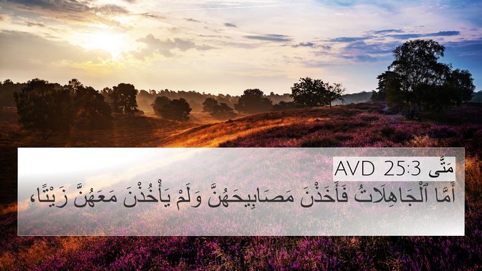 مَتَّى 25:3 AVD Bible Verse Image