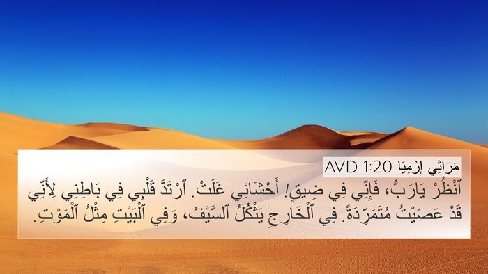 مَرَاثِي إِرْمِيَا 1:20 AVD Bible Verse Image