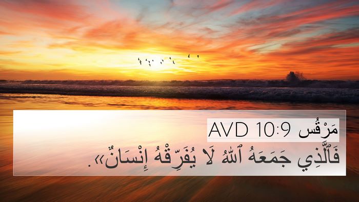 مَرْقُس 10:9 AVD Bible Verse Image